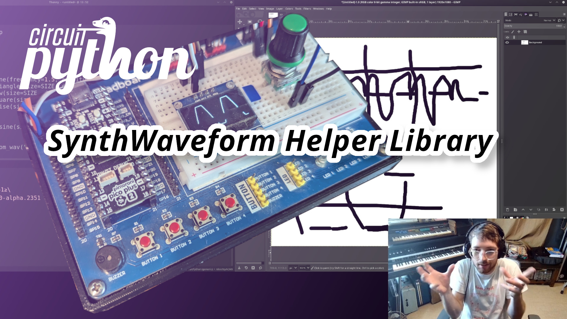 Another one! CircuitPython SynthWaveform Helper Library